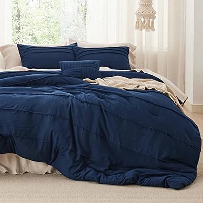 Bedsure Full Navy Blue 5 Pieces Animal Pattern Sheet Set New