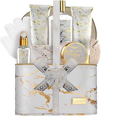 Lovery Luxe Rose Bath Set - 16pc Body Care Cosmetic Bag Kit | One Size | Bath + Body Gift Sets | Beauty