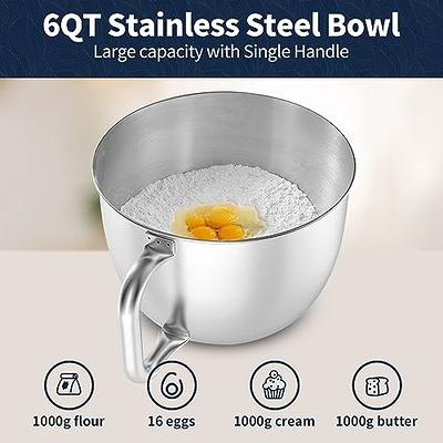 Kitchen Countertop Tilt-Head Food Mixer, Household Stand Stainless-Steel  Dough Mixer w/6 Speeds, 7.5QT Mixing Bowl, Overheat Protection, Black 