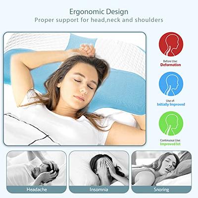 ZAMAT Adjustable Cervical Memory Foam Pillow Odorless Neck Pillows for Pain  Relief Orthopedic Contour Pillows for Sleeping with Cooling Pillowcase Bed  Support Pillow for Side Back Stomach Sleeper Grey