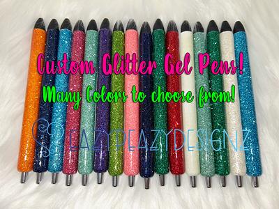 Personalized Epoxy Glitter Black Ink Pen Refillable - Yahoo Shopping