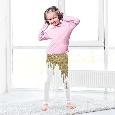 Dussdil Rose Gold Pink Glitter Girls Leggings Toddler Kids Yoga