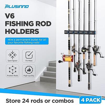 Fishing Rod Holder - Fishing Gear Pole Holder for 16 Rod and Reel Combos -  Vertical Fishing Rod Rack Floor Storage
