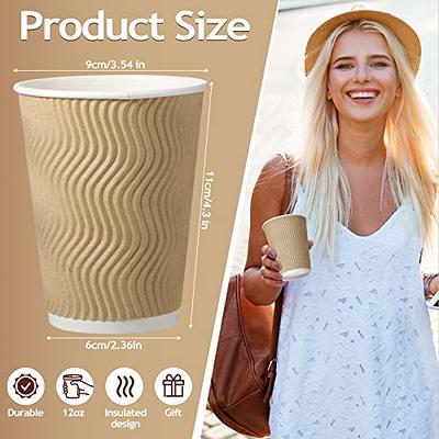 Lamosi 16 oz Coffee Cups with Lids,Sleeves -100 Pack Disposable