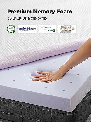 bedluxury 3 Inch Twin Size Mattress Topper Gel Memory Foam, High Density  Soft Foam Mattress Pad Cover for Pressure Relief, Bed Topper with Removable