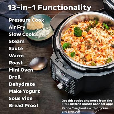 Instant Pot Duo Crisp Ultimate Lid, 13-in-1 Air Fryer and Pressure Cooker  Combo, Sauté, Slow Cook, Bake, Steam, Warm, Roast, Dehydrate, Sous Vide, &  Proof, App With Over 800 Recipes, 6.5 Quart