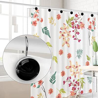 1Pcs Shower Curtain Hooks Rings,Stainless Steel Decorative Shower Curtain  Hooks,Black Rose Flower - Yahoo Shopping