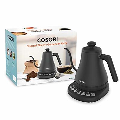 COSORI Electric Gooseneck Kettle with 5 Temperature Control Presets, Pour  Over Kettle for Coffee & Tea, Hot Water Boiler, 100% Stainless Steel Inner  Lid & Bottom, 1200W/0.8L - Yahoo Shopping