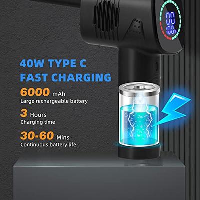 Compressed Air Duster, 3 Speeds Cordless Air Blower for Computer Keyboard  Electronics Cleaning,【Brushless Motor】,LED Display,7600mAh Rechargeable  Battery, Reusable Dust Destroyer - Yahoo Shopping