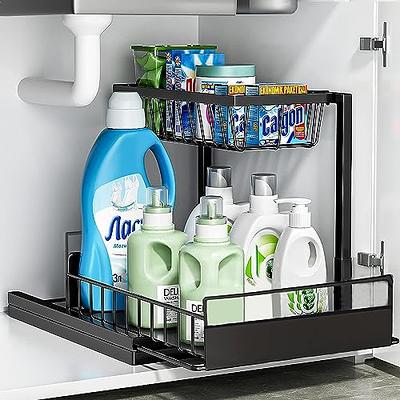 Larger Under Kitchen Sink Organizers and Storage, Metal Under Sink Organizer  Bathroom Cabinet, Undersink Organizers Kitchen