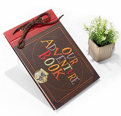 Our Adventure Book Scrapbook with 180 Pages Embossed Words Hard Cover  Travel Boo
