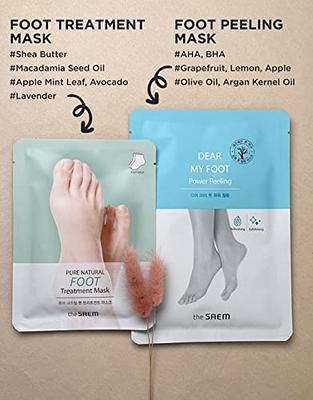 THESAEM Dear My Foot Mask with Foot Treatment Mask 2 Pairs, AHA & BHA for  Dead Skin Care for Dry Cracked Heels, Foot Nourishing Mask After Foot Peel  - Yahoo Shopping