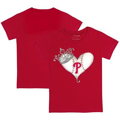 Girls Youth Tiny Turnip Red Boston Sox Baseball Love Fringe T-Shirt Size: Medium