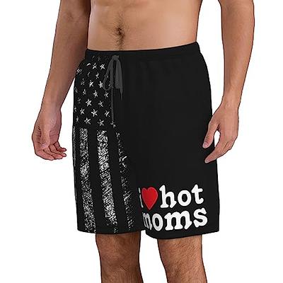 Heart Funny I Love My Girlfriend Gifts Men's Summer Quick Dry Swim Trunks  Bathing Suit Shorts with Lining Men