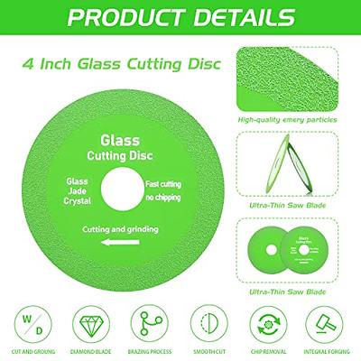 5Pcs Glass Cutting Disc for Angle Grinder, Diamond Cutting Blades Glass  Cutters Tools, 1mm Ultra Thin Saw Blade Wheel Glass Ceramic Cutting and  Grinding for Jade, Crystal, Bottles (4inch/100mm) - Yahoo Shopping