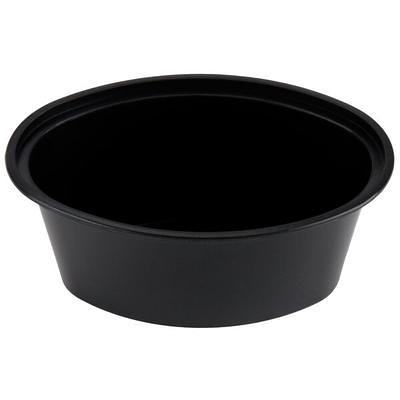 Pactiv Newspring E503-B ELLIPSO 3 oz. Black Oval Souffle / Portion Cup with  Clear Lid - 500/Case