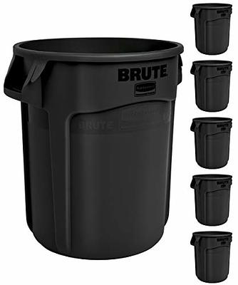 Rubbermaid 32 gal Brute Garage Trash Can w/Lid Garbage Can Crush Resistant,  Grey