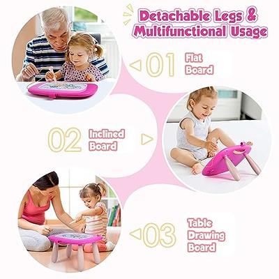 Magnetic Drawing Board Multifunctional Building Table for Kids - 2