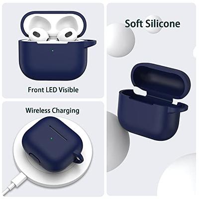 R-fun AirPods 3 Case Cover, Silicone Protective Accessories Skin with  Keychain Compatible with Apple AirPod 3rd Generation 2021 for Women Men  Girls