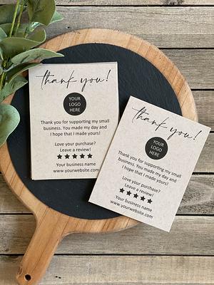 Logo Thank You for Your Order Cards Custom Printed Thank You 