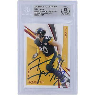 Steelers T.J. Watt Signed 2017 Panini Prizm #216 Rookie Card BAS