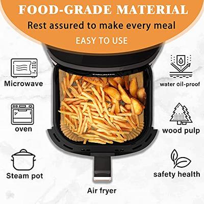  Air Fryer Disposable Paper Liner Square, 120Pcs 8 Inch Paper  Liners for 2 qt 4 qt 6 qt Air fryer, Non-stick Parchment Paper for Frying,  Baking, Cooking, Roasting and Microwave 