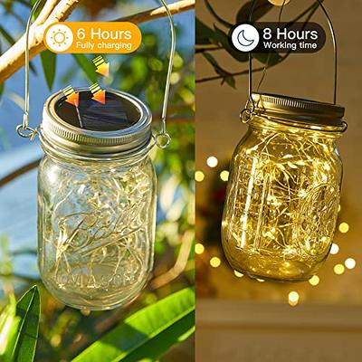 Honey Bee decor solar lighted hanging mason jar lantern indoor