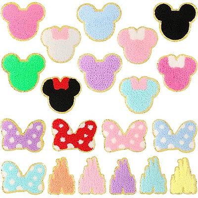 52 Pieces Chenille Letter Patches A-Z Iron on Patches Gold Glitter Border  Repair Embroidered Patch for Fabric Clothing Hats Bags Jackets Shirt  (Bright Color, Cute Style) Bright Color Cute Style