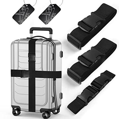  Travel Belt for Luggage - Stylish & Adjustable Add a Bag Luggage  Strap for Carry On Bag - Airport Travel Accessories for Women & Men (Black)  : Clothing, Shoes & Jewelry