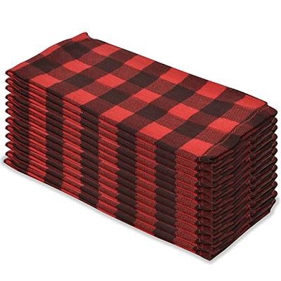 Kitchen Cloth Buffalo Plaid Red Black Christmas Napkins 12 Pack 18X18  Inches 100% Cotton Fabric Table Linen Napkins, Washable Reusable Napkins  for Holiday Christmas Party Table Setting Decor by PERLLI - Yahoo Shopping