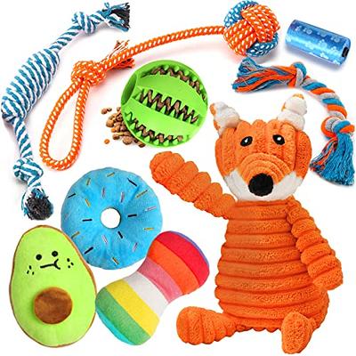 Squeaky Dog Chew Toys for Small Dog, Dog Toy with Crinkle Paper and  Sounding Whistle for