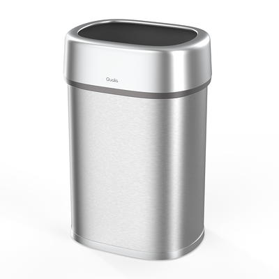 Mainstays Round 7.9-Gallon Trash Can, Stainless Steel 