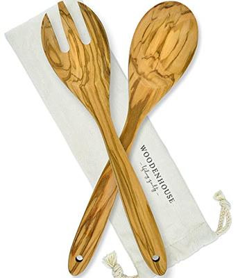 Kitchen Utensils Set, NAYAHOSE Wooden spoons for Cooking Non-stick Pan  Kitchen Tool Wooden Cooking Spoons and Wooden utensil storage wooden barrel  - Yahoo Shopping