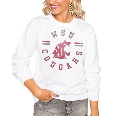 Women's Gameday Couture White American University Eagles Mock Neck Force Pullover Sweatshirt