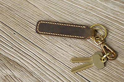 Personalized Brass Key Ring Natural Leather Holder Brown Chain Vintage Fob  Keychains For Women Keychain Men - Yahoo Shopping