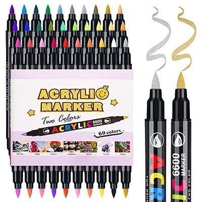 zsgatos 72 Colors Acrylic Paint Pens Paint Markers, Dual Tip