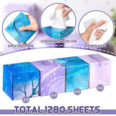 9 Pcs Square Tissues Cube Box Travel Tissue Box with 50 Counts