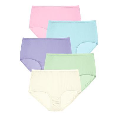Plus Size Women's Cotton Brief 5-Pack by Comfort Choice in Pastel Pack (Size  12) Underwear - Yahoo Shopping