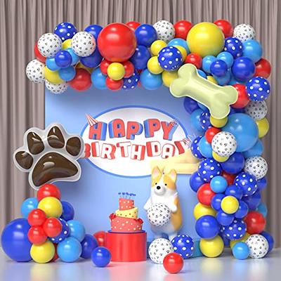 4 Pieces Bone Shaped Balloons Foil Helium Aluminum Balloons and 4 Pieces  Dog Print Balloon for Pets Dog Party Suppliers (Pink)