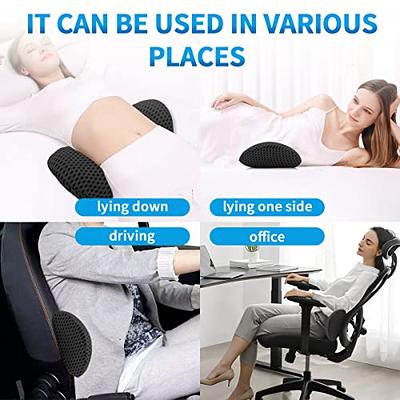 MIKIROY Lumbar Support Pillow for Office Chair and Car Seat, Memory Foam  Lower Back Pillow, Neo Cushion for Low Back Pain Relief (Gray, Mesh)