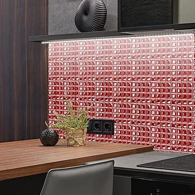 Vamos Tile 10-Sheet Peel and Stick Backsplash Tile, Stick on Tiles Backsplash for Kitchen & Bathroom Waterproof Self-Adhesive Vinyl Wall Panels, Gray