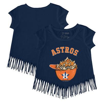 Houston Astros Tiny Turnip Infant Clemente Raglan 3/4 Sleeve T-Shirt -  White/Navy