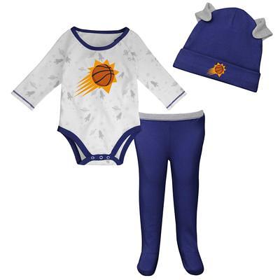 Girls Infant Tiny Turnip White Chicago Cubs 3-Piece Bodysuit Set