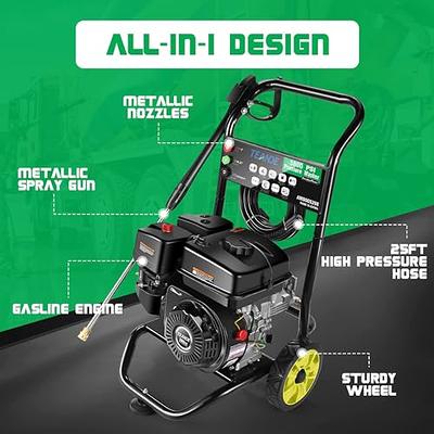 Electric Pressure Washer 4000Psi Max Pressure 2.6GPM Power Washer with 25  Ft Hose，4 Quick Connect Nozzles, Soap Tank Car Wash