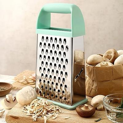 Spring Chef Professional Cheese Grater, Stainless Steel with Soft Grip  Handle, 4 Sides, Handheld Kitchen Food Shredder Best Box Grater for  Parmesan Cheese, Vegetables, Ginger, 10 Mint - Yahoo Shopping