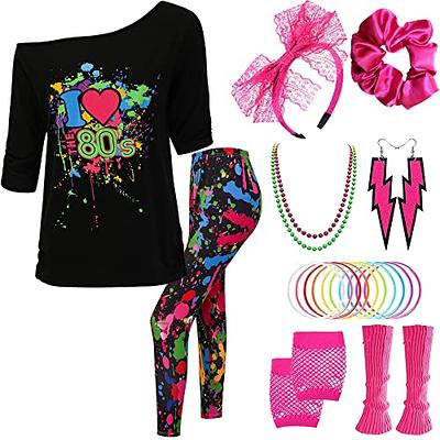 1 SET NEON Leg Warmers Outfit 80s Costumes For Girls 80s Earrings £22.55 -  PicClick UK