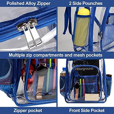 Cambond Clear Backpack, Heavy Duty Transparent Backpacks for Adults Reinforced Straps See-Through Bag for School Work Travel