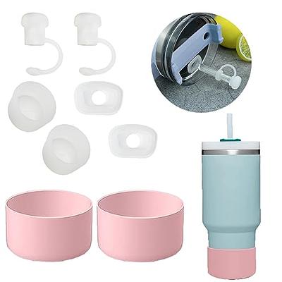 Silicone Spill Proof Stopper Set and Replacement Straws for Stanley H1.0  40oz 30oz Tumbler, Airboat Reusable Clear Straws, Leak Proof Straws Topper