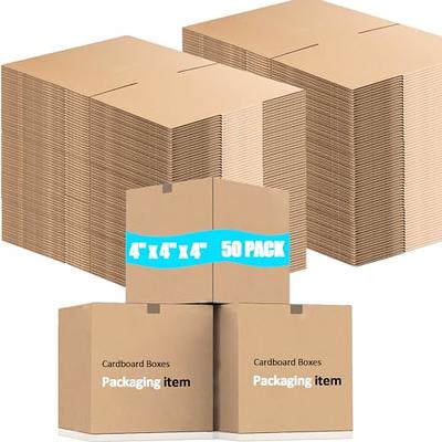 Harloon 100 Pcs Small Shipping Box 6x4x3 Inch Bulk White Corrugated  Cardboard Boxes Shipping Mailing Box for Moving Packaging Storage Box for  Small