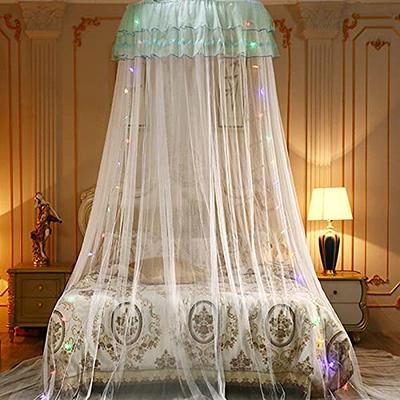 SUMDUINO Mosquito Net for Bed, King Size Bed Canopy Hanging Curtain Netting,  Princess Round Hoop Sheer Bed Canopy Bed Decor for Girls, Adult Beds  (White) - Yahoo Shopping